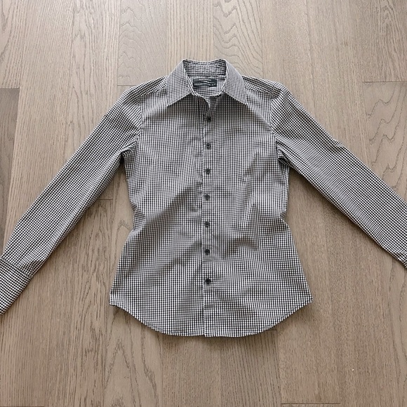 Club Monaco Black and White Button Down Shirt - Picture 1 of 4